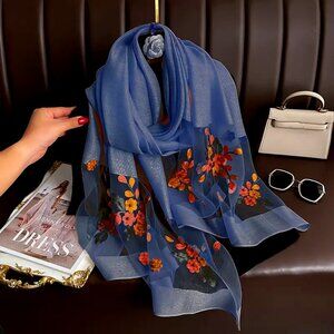 Luxurious Embroidered Scarf, Wrap